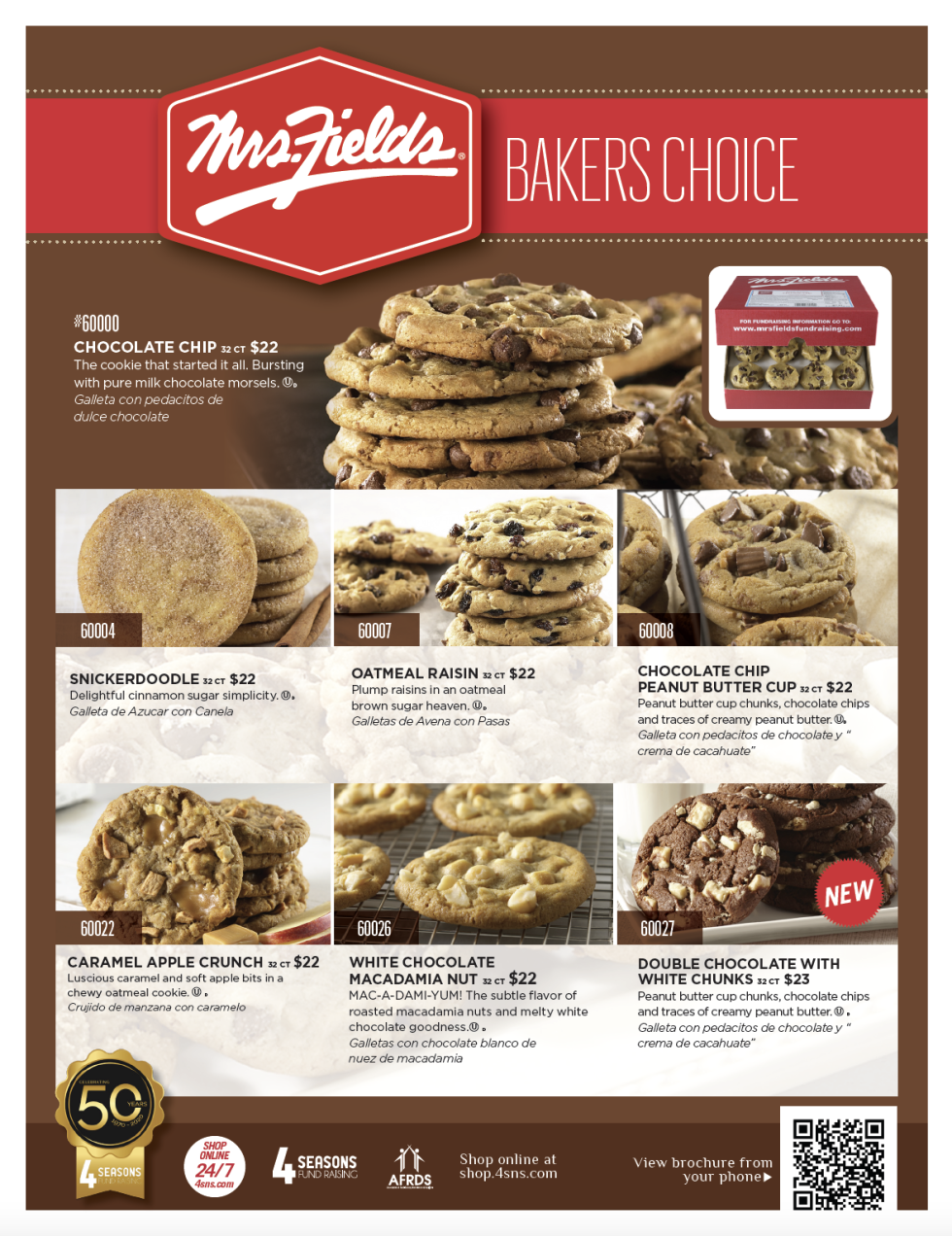 Mrs. Fields Cookie Dough 4 Seasons Fund Raising
